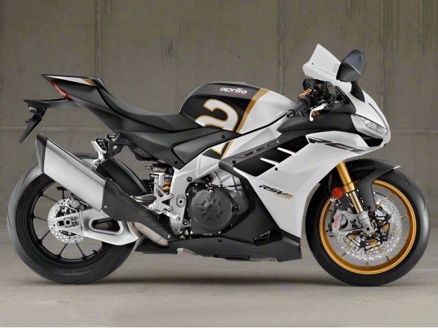 2021-2024 Aprilia RSV4 1100 Motorcycle Fairings - White Black Gold Canada Websites