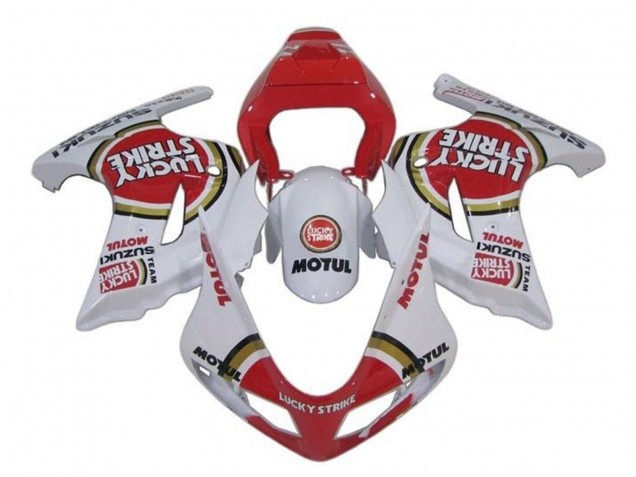 2003-2013 Suzuki SV650 Motorcycle Fairings - White Red Lucky Strike Canada Websites