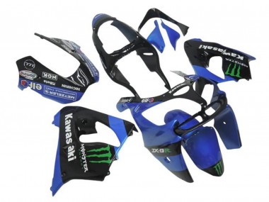 2000-2001 Kawasaki ZX9R Motorcycle Fairings - Blue Black Green Monster Canada Websites