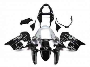 2002-2003 Kawasaki ZX9R Motorcycle Fairings - Glossy Black White Corona Extra Canada Websites