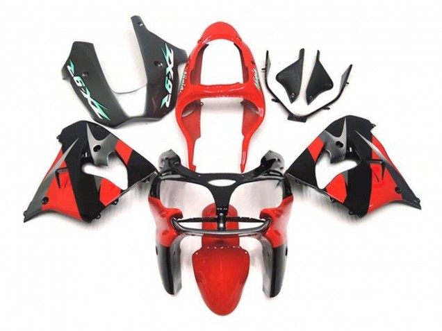 2002-2003 Kawasaki ZX9R Motorcycle Fairings - Red Black Silver Canada Websites
