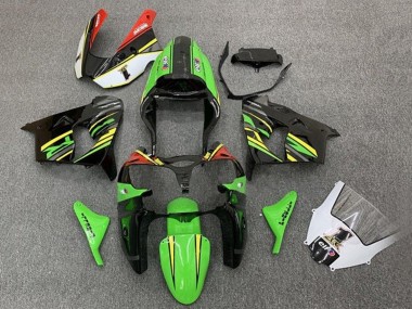 2002-2003 Kawasaki ZX9R Motorcycle Fairings - Green Black Yellow Orange Canada Websites
