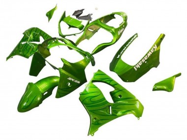 2002-2003 Kawasaki ZX9R Motorcycle Fairings - Green Flame Canada Websites