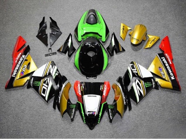 2004-2005 Kawasaki ZX10R Motorcycle Fairings - Gold Black Green White Red Canada Websites