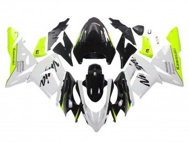 2004-2005 Kawasaki ZX10R Motorcycle Fairings - White Black Neon Yellow Canada Websites