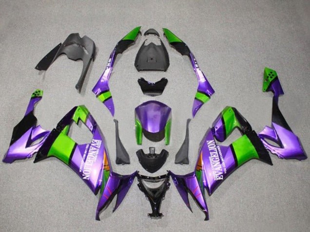 2008-2010 Kawasaki ZX10R Motorcycle Fairings - Purple Green Black Evangelion Canada Websites
