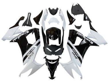 2008-2010 Kawasaki ZX10R Motorcycle Fairings - White Glossy Black Stripe Canada Websites