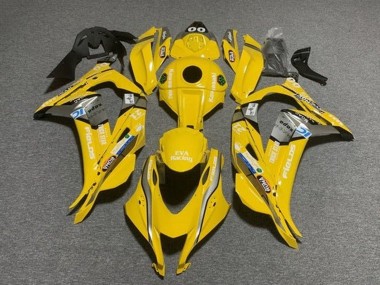 2016-2020 Kawasaki ZX10R Motorcycle Fairings - Yellow Blue White Trick Star Eva Racing Canada Websites