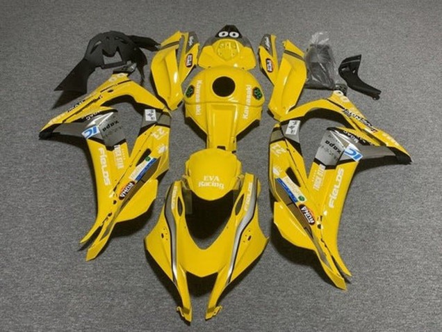2016-2020 Kawasaki ZX10R Motorcycle Fairings - Yellow Blue White Trick Star Eva Racing Canada Websites