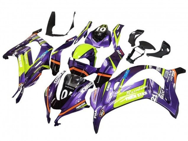 2016-2020 Kawasaki ZX10R Motorcycle Fairings - Purple Yellow Trick Star Kobelco Canada Websites