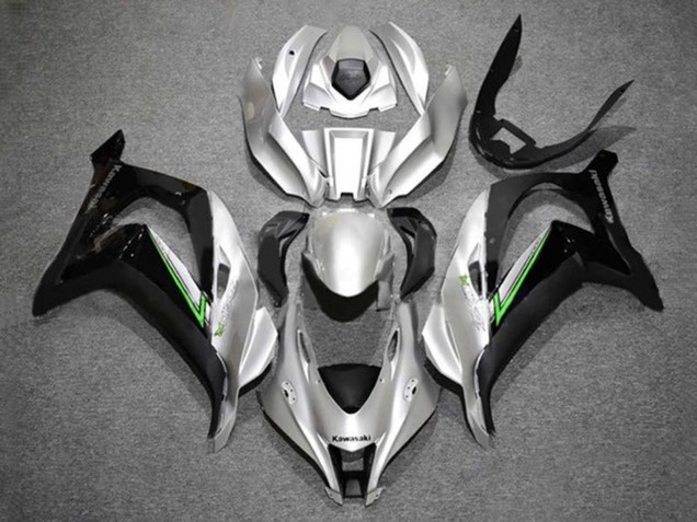 2016-2020 Kawasaki ZX10R Motorcycle Fairings - Silver Green Black Canada Websites