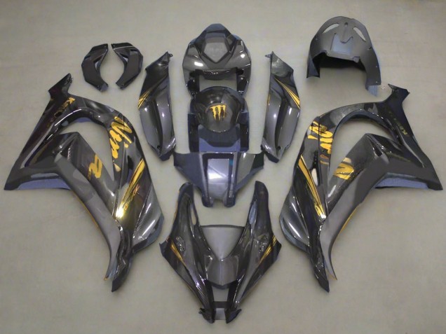 2016-2020 Kawasaki ZX10R Motorcycle Fairings - Faux Carbon Fiber Gold Canada Websites