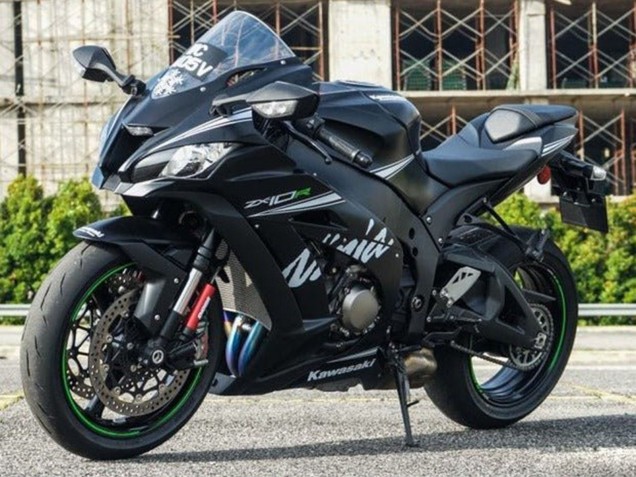2016-2020 Kawasaki ZX10R Motorcycle Fairings - Matte Black White Green Canada Websites