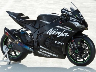 2016-2020 Kawasaki ZX10R Motorcycle Fairings - Matte Black White Elf Ninja Canada Websites
