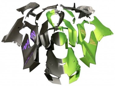 2021-2025 Kawasaki ZX10R Motorcycle Fairings - Matte Black Matte Green Split Canada Websites