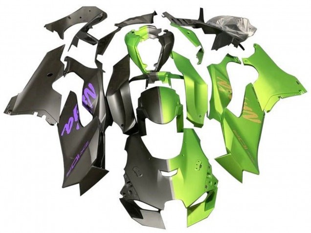 2021-2025 Kawasaki ZX10R Motorcycle Fairings - Matte Black Matte Green Split Canada Websites