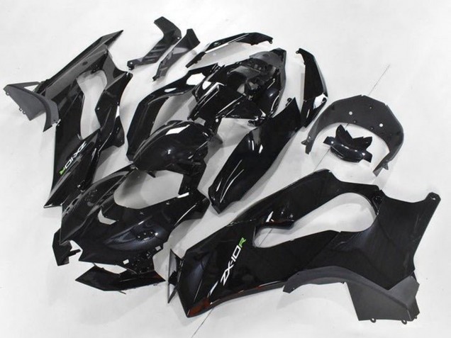 2021-2025 Kawasaki ZX10R Motorcycle Fairings - Glossy Black White Green Decal Canada Websites