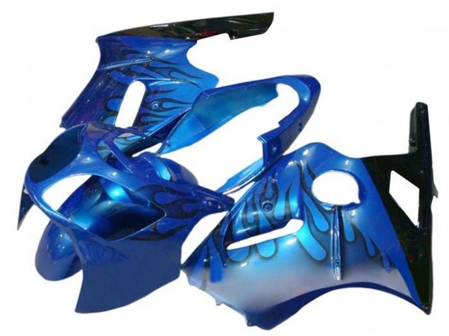 2000-2001 Kawasaki ZX12R Motorcycle Fairings - Blue Black Flame Canada Websites