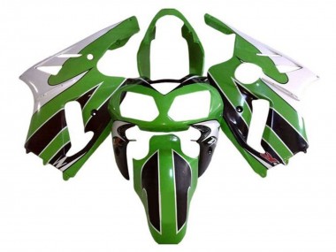 2000-2001 Kawasaki ZX12R Motorcycle Fairings - White Green Black Stripe Canada Websites