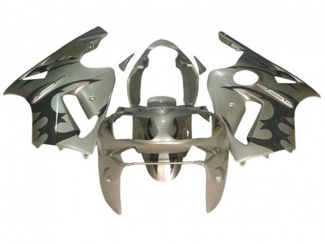 2000-2001 Kawasaki ZX12R Motorcycle Fairings - Silver Black Tribal Canada Websites