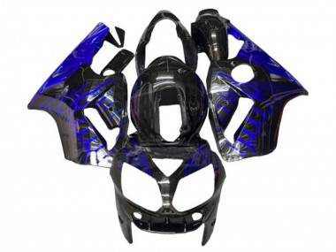 2002-2006 Kawasaki ZX12R Motorcycle Fairings - Glossy Black Blue Flame Canada Websites