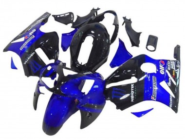 2002-2006 Kawasaki ZX12R Motorcycle Fairings - Blue Glossy Black Elf Bridgestone Monster Canada Websites