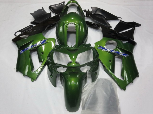 2002-2006 Kawasaki ZX12R Motorcycle Fairings - Dark Green Black Blue Canada Websites