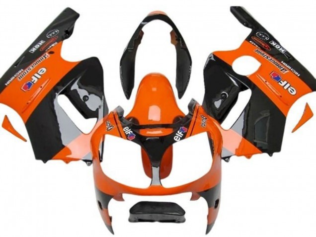 2002-2006 Kawasaki ZX12R Motorcycle Fairings - Orange Black Elf Bridgestone Canada Websites
