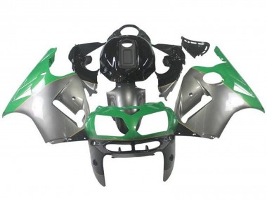 2002-2006 Kawasaki ZX12R Motorcycle Fairings - Silver Green Black Canada Websites