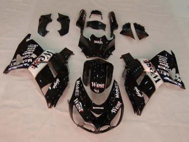 2006-2011 Kawasaki ZX14R ZZR1400 Motorcycle Fairings - Glossy Black White West Canada Websites