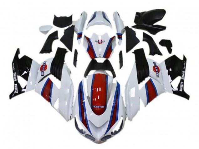 2006-2011 Kawasaki ZX14R ZZR1400 Motorcycle Fairings - White Red Blue Black Martini Canada Websites