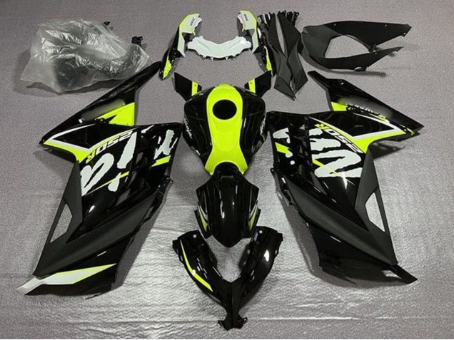 2013-2024 Kawasaki EX300 Motorcycle Fairings - Glossy Black Neon Yellow White Canada Websites