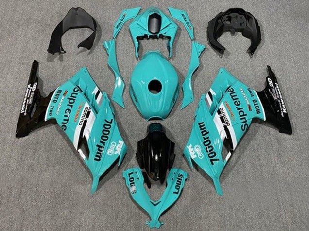 2013-2024 Kawasaki EX300 Motorcycle Fairings - Blue White Black Supreme Canada Websites