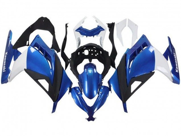 2013-2024 Kawasaki EX300 Motorcycle Fairings - White Blue Black Canada Websites
