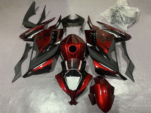2013-2024 Kawasaki EX300 Motorcycle Fairings - Red Black White Canada Websites