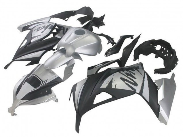 2013-2024 Kawasaki EX300 Motorcycle Fairings - Silver Black Canada Websites