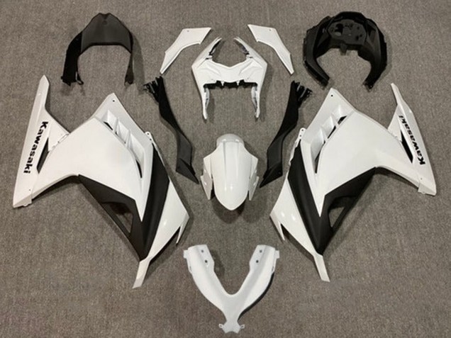2013-2024 Kawasaki EX300 Motorcycle Fairings - Pearl White Black Canada Websites