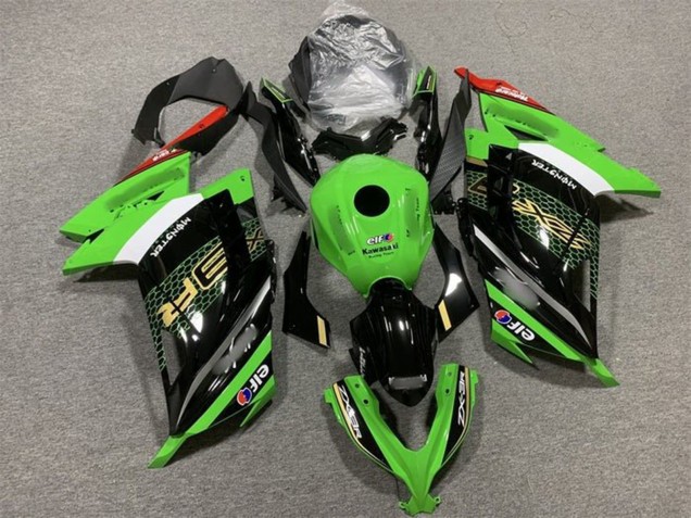 2013-2024 Kawasaki EX300 Motorcycle Fairings - Green White Black Red Elf Canada Websites