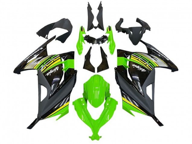 2013-2024 Kawasaki EX300 Motorcycle Fairings - Green Black Silver Yellow Canada Websites