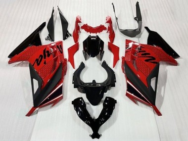 2013-2024 Kawasaki EX300 Motorcycle Fairings - Red Black White Stripe Canada Websites