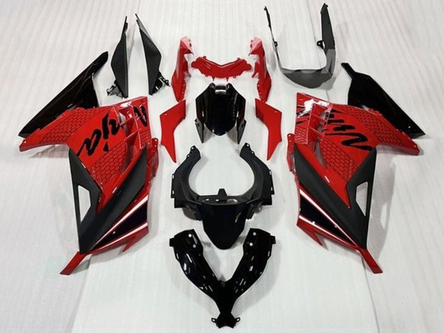 2013-2024 Kawasaki EX300 Motorcycle Fairings - Red Black White Stripe Canada Websites