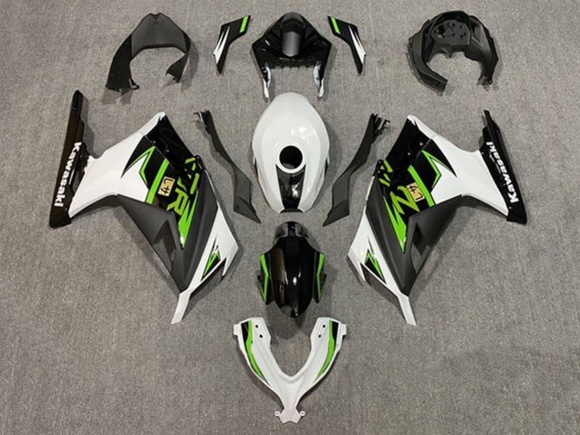 2013-2024 Kawasaki EX300 Motorcycle Fairings - White Green Black Canada Websites