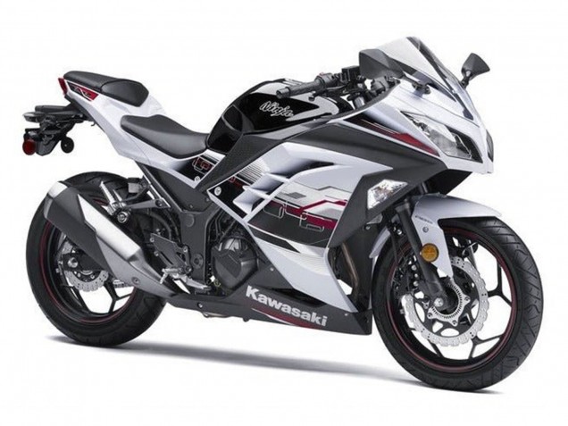 2013-2024 Kawasaki EX300 Motorcycle Fairings - White Black Red Accents Canada Websites