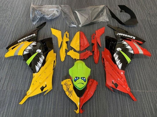 2013-2024 Kawasaki EX300 Motorcycle Fairings - Yellow Red Green Shark Canada Websites