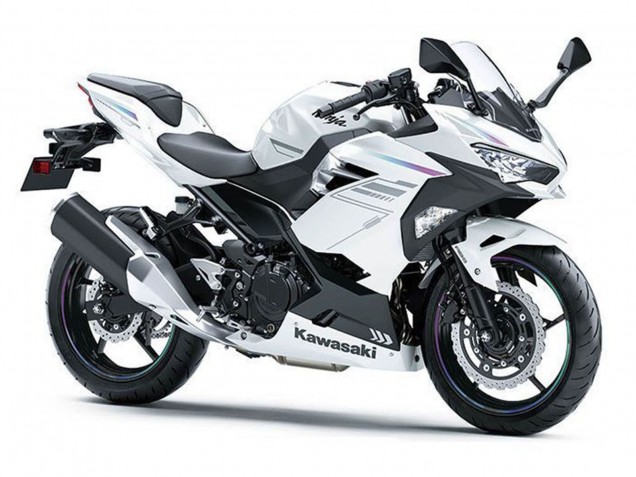 2018-2024 Kawasaki Ninja 400 Motorcycle Fairings - Pearl White Blizzard Canada Websites