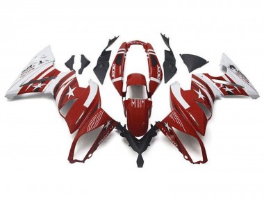 2009-2011 Kawasaki Ninja 650 EX650 Motorcycle Fairings - Red White Star Acer Canada Websites
