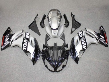 2012-2016 Kawasaki Ninja 650 EX650 Motorcycle Fairings - Silver Black Repsol Canada Websites