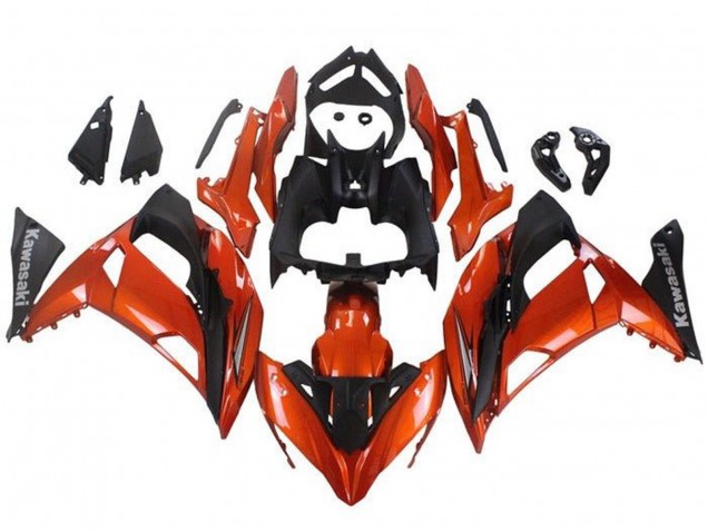 2017-2019 Kawasaki Ninja 650 EX650 Motorcycle Fairings - Orange Matte Black Canada Websites