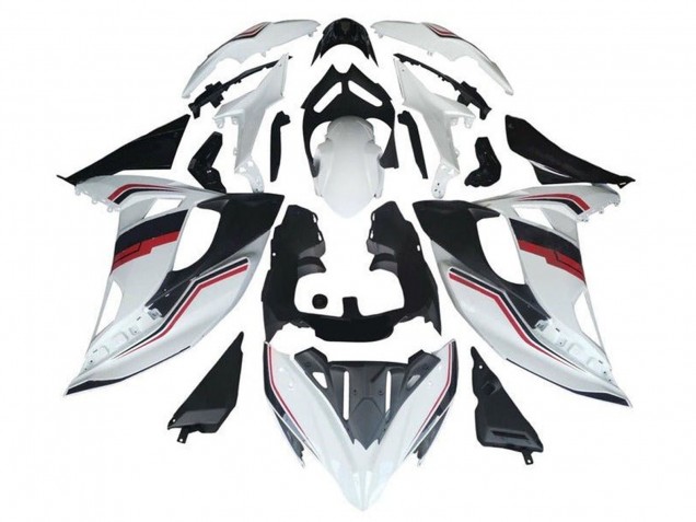 2017-2019 Kawasaki Ninja 650 EX650 Motorcycle Fairings - White Red Black Stripe Canada Websites