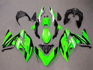 2017-2019 Kawasaki Ninja 650 EX650 Motorcycle Fairings - Green White Black Stripe Canada Websites